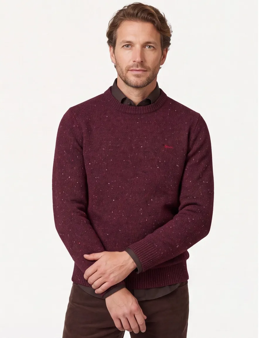 Gant trui rood wol ronde hals