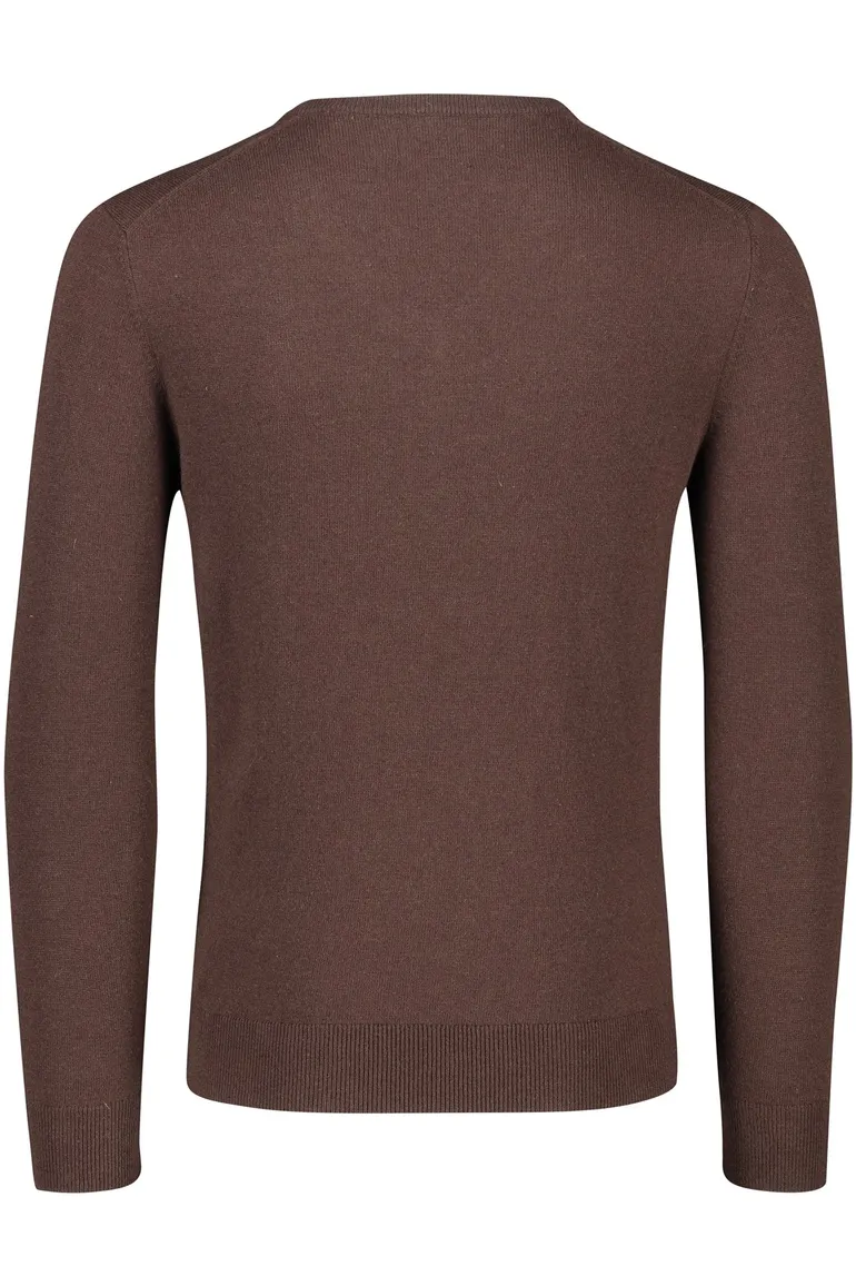 Gant bruine trui lamswol v-hals
