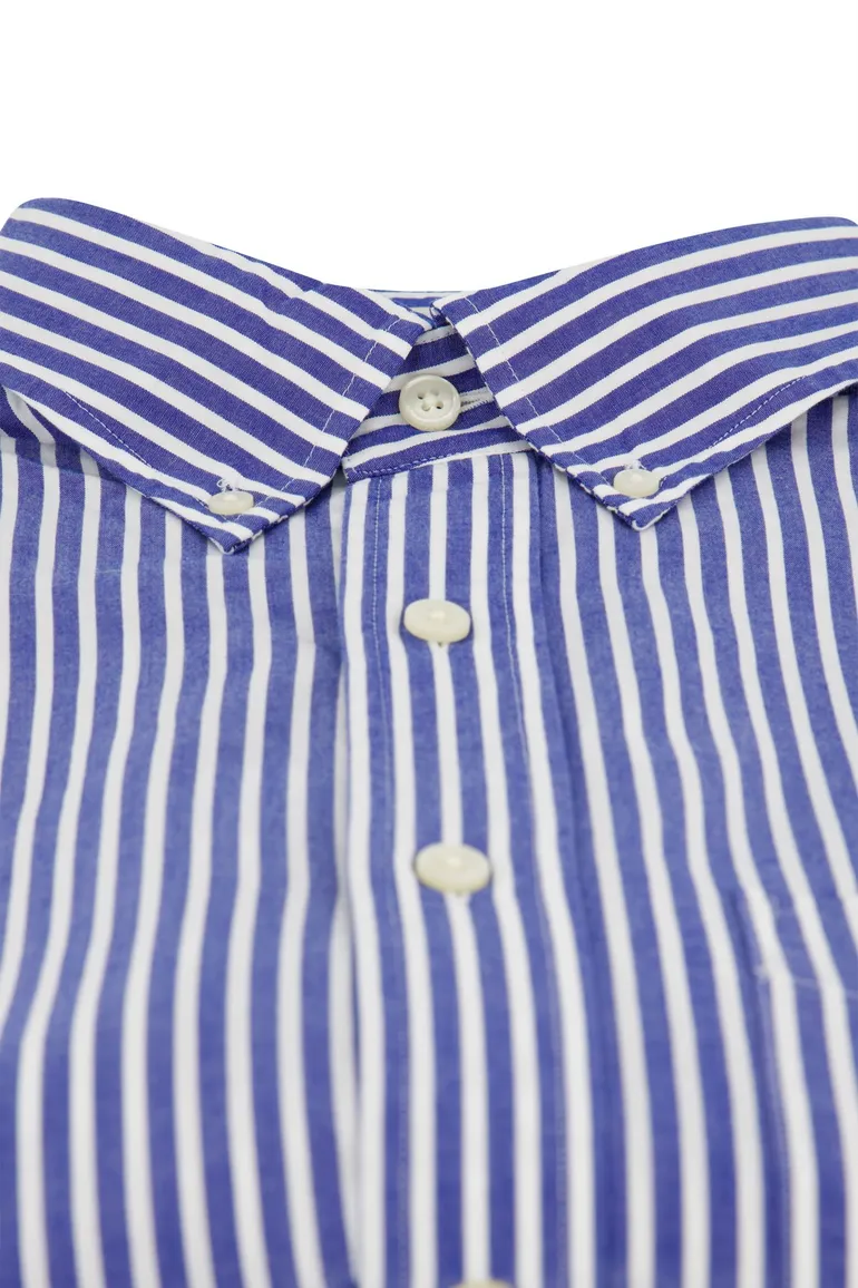 Gant casual gestreept overhemd normale fit blauw katoen
