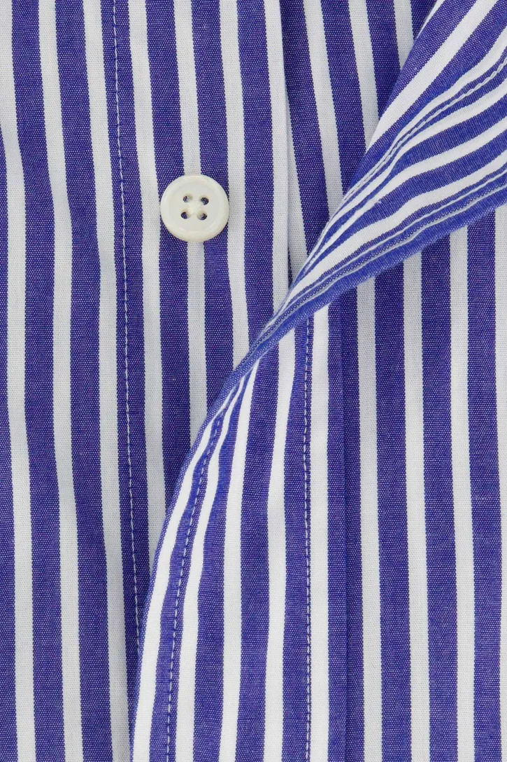 Katoenen Gant casual overhemd normale fit blauw gestreept