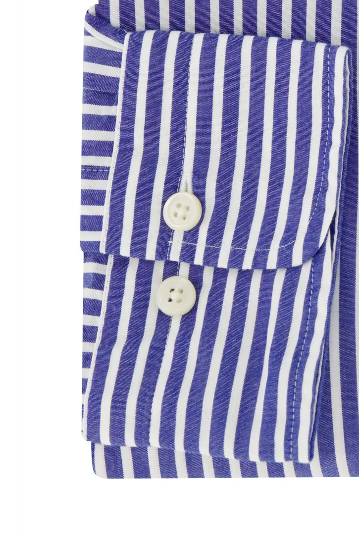 Katoenen Gant casual overhemd normale fit blauw gestreept