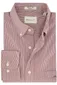 Gant casual gestreept overhemd normale fit bordeaux katoen
