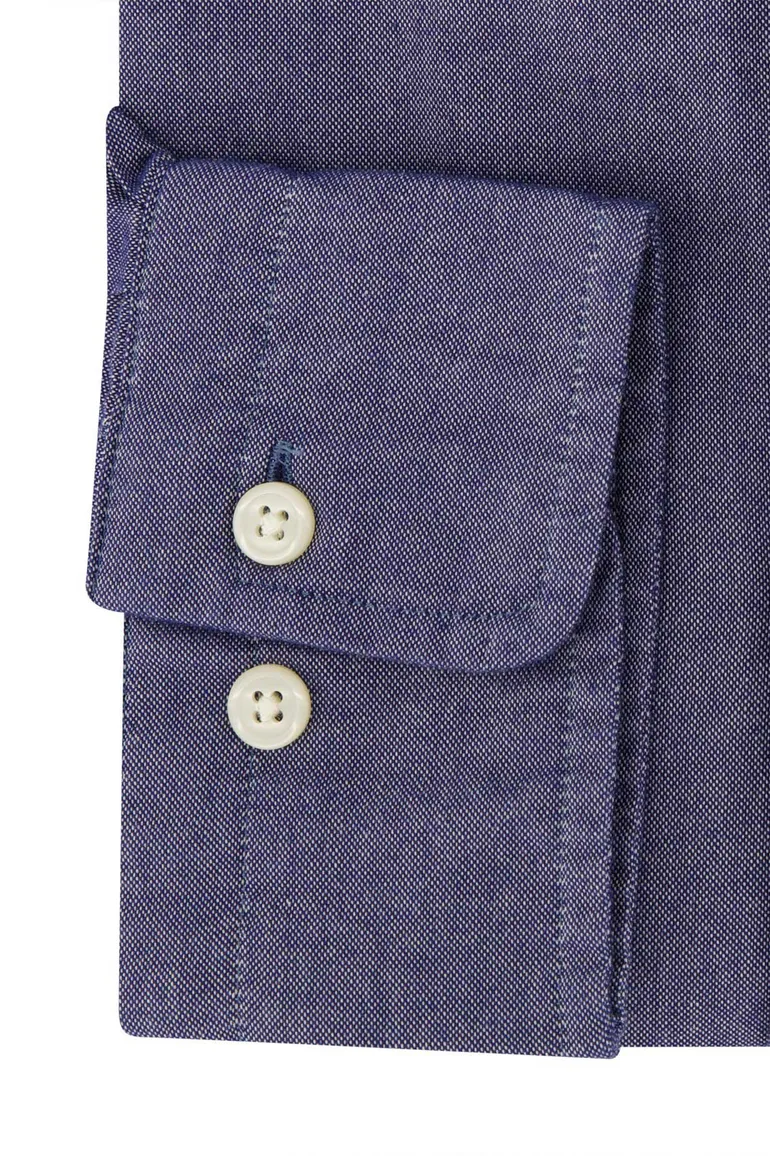 Gant casual overhemd Oxford blauw effen katoen