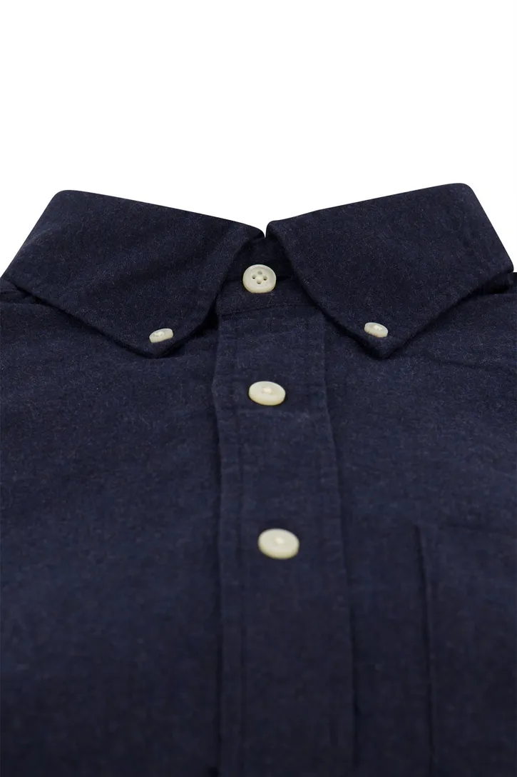 Gant casual heren overhemd regular fit donkerblauw katoen