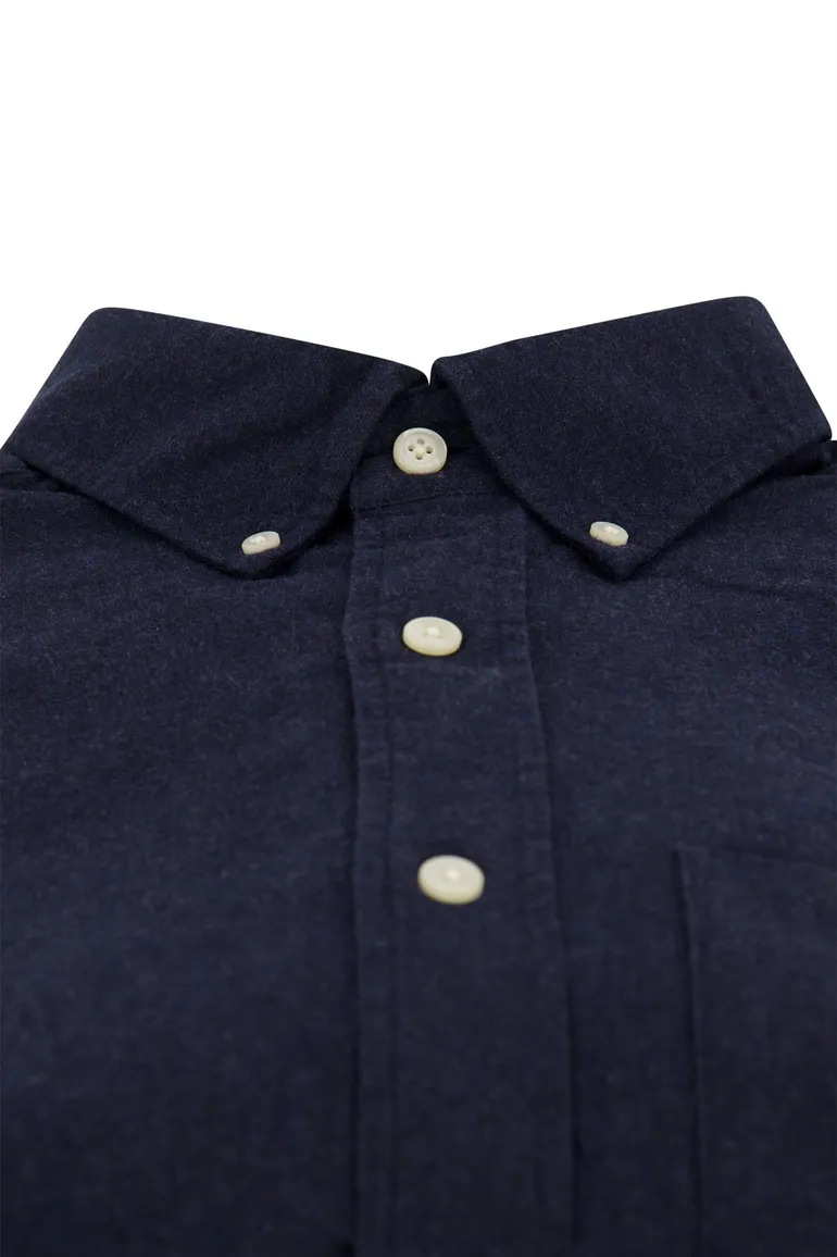 Gant casual overhemd heren regular fit donkerblauw katoen
