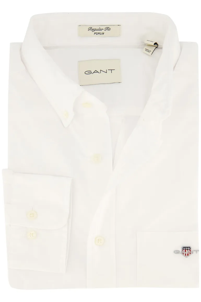 Gant overhemd wit regular fit