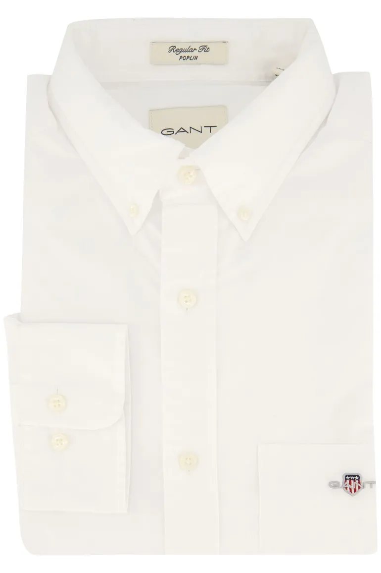 Gant overhemd wit regular fit