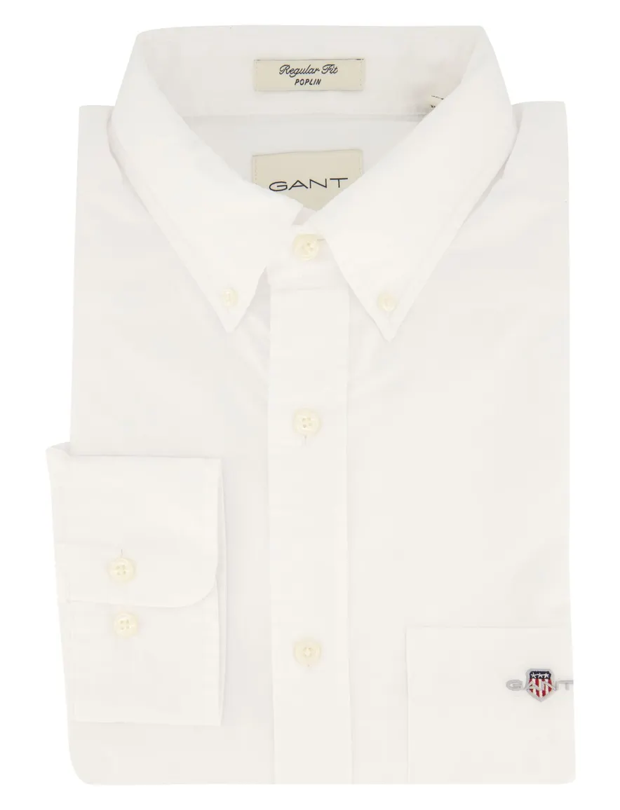 Gant overhemd wit regular fit