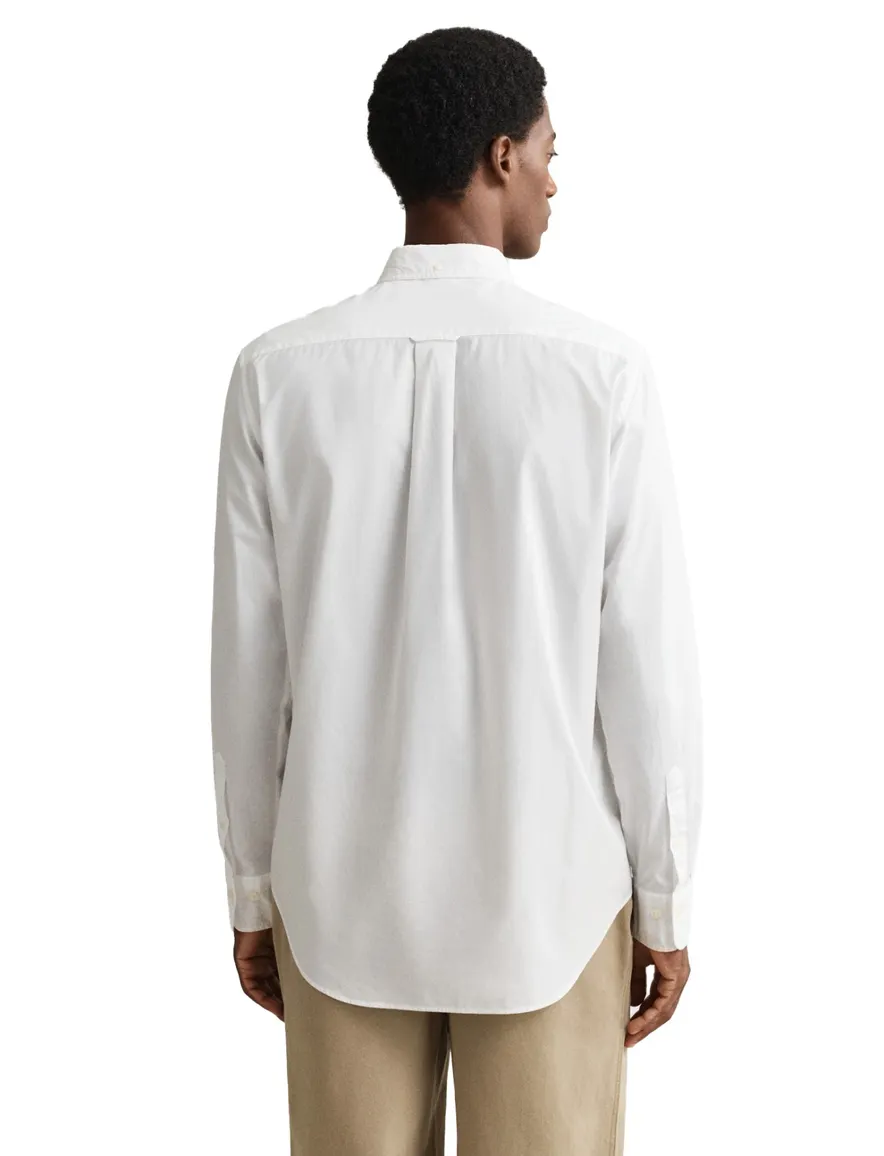 Overhemd Gant casual Regular Fit normale fit wit effen
