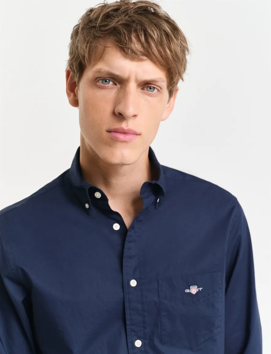 Gant overhemd Regular Fit donkerblauw