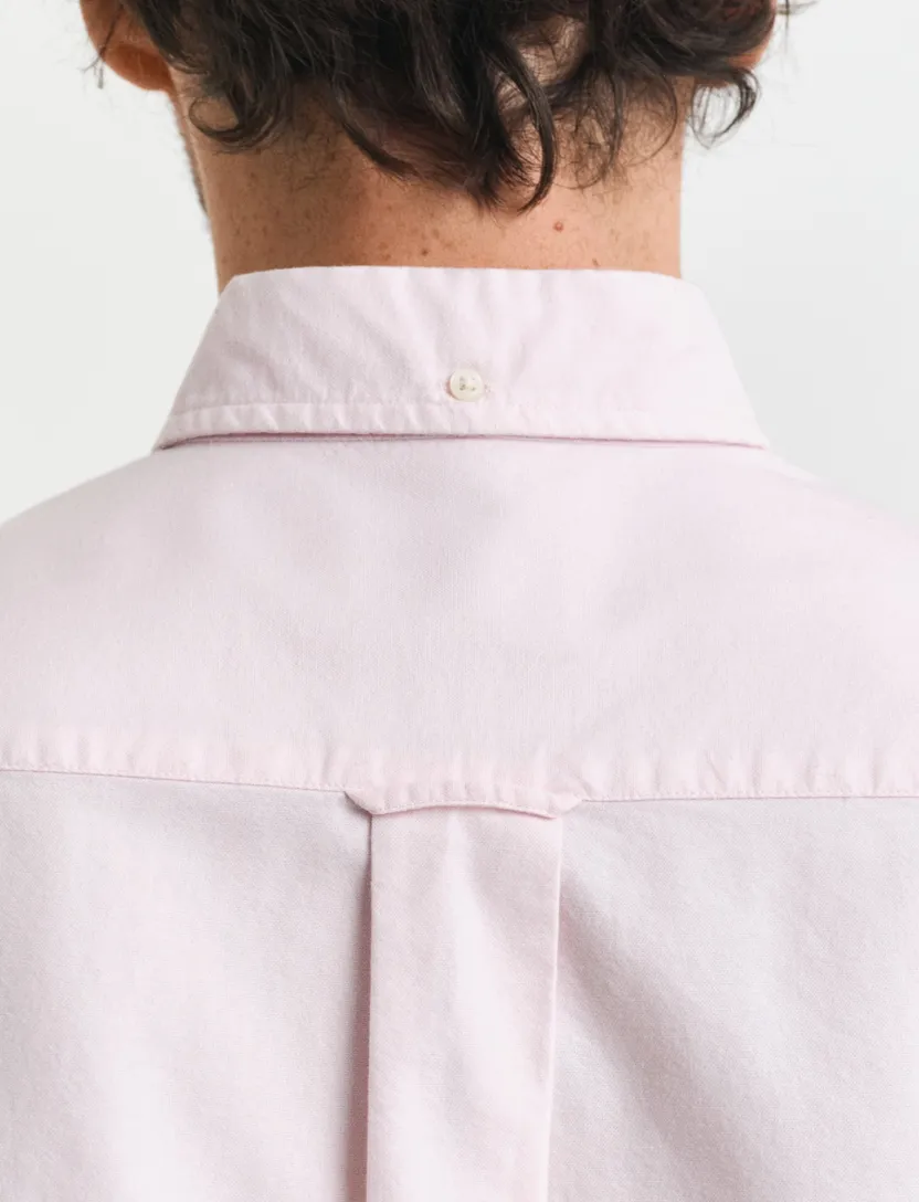 Gant casual overhemd Regular Fit lichtroze effen met borstzak