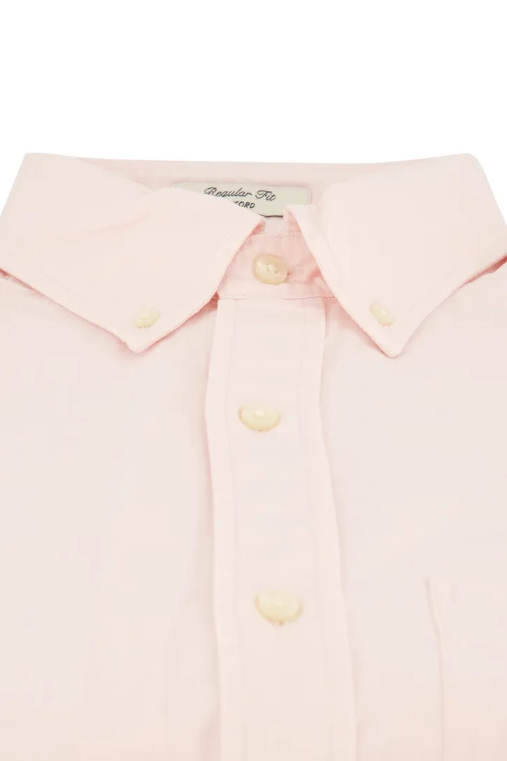 Gant casual overhemd Regular Fit lichtroze effen met borstzak