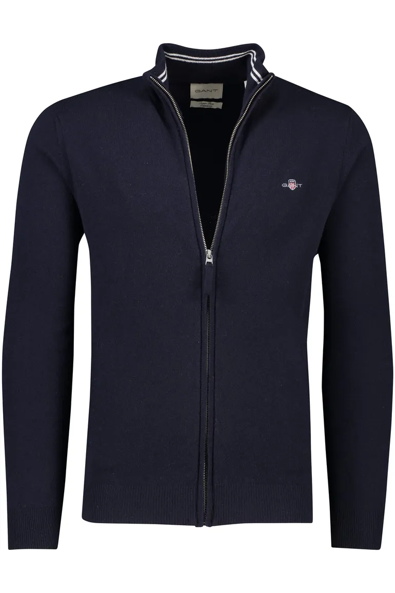 Gant Vest donkerblauw lamswol