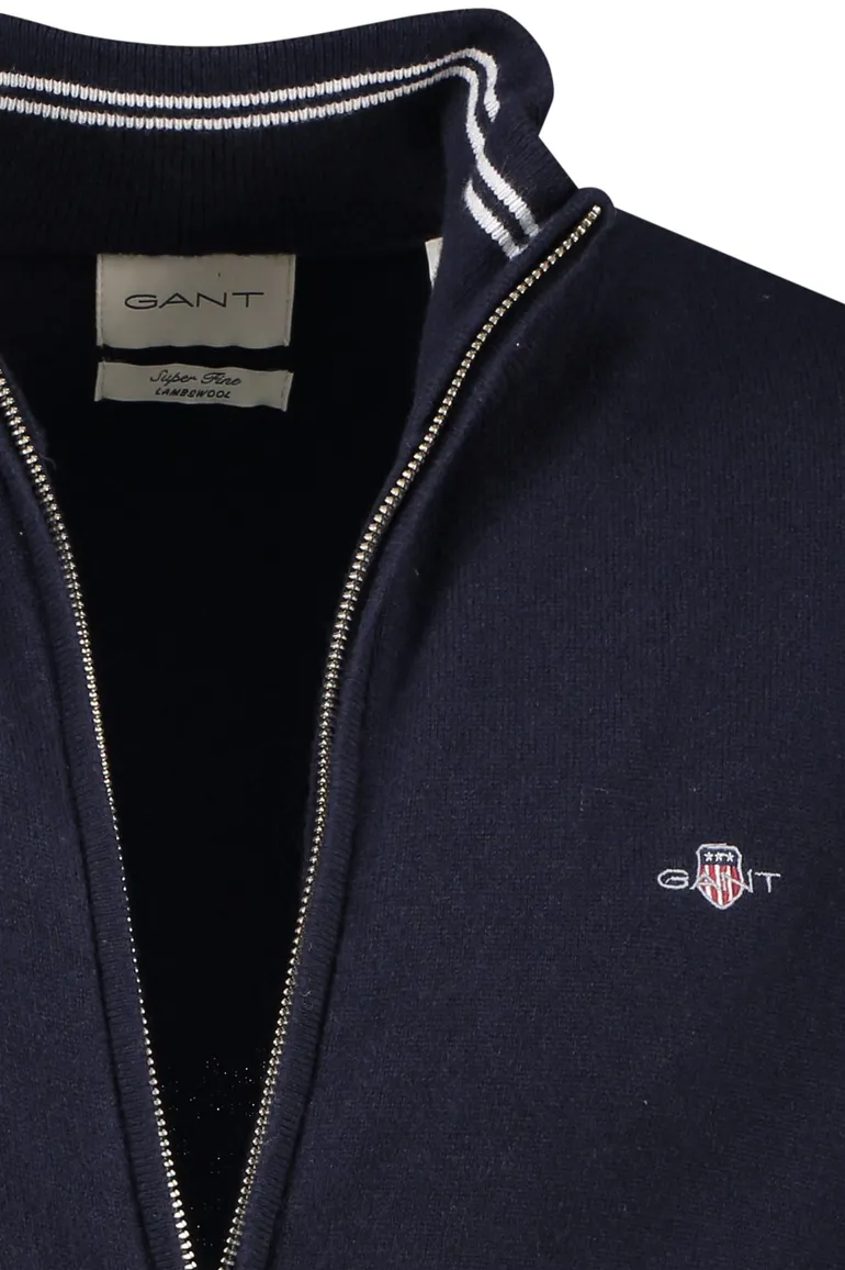 Gant Vest donkerblauw lamswol