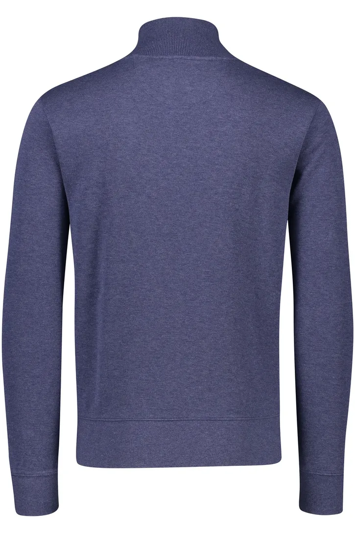 Gant trui opstaande kraag katoen blauw