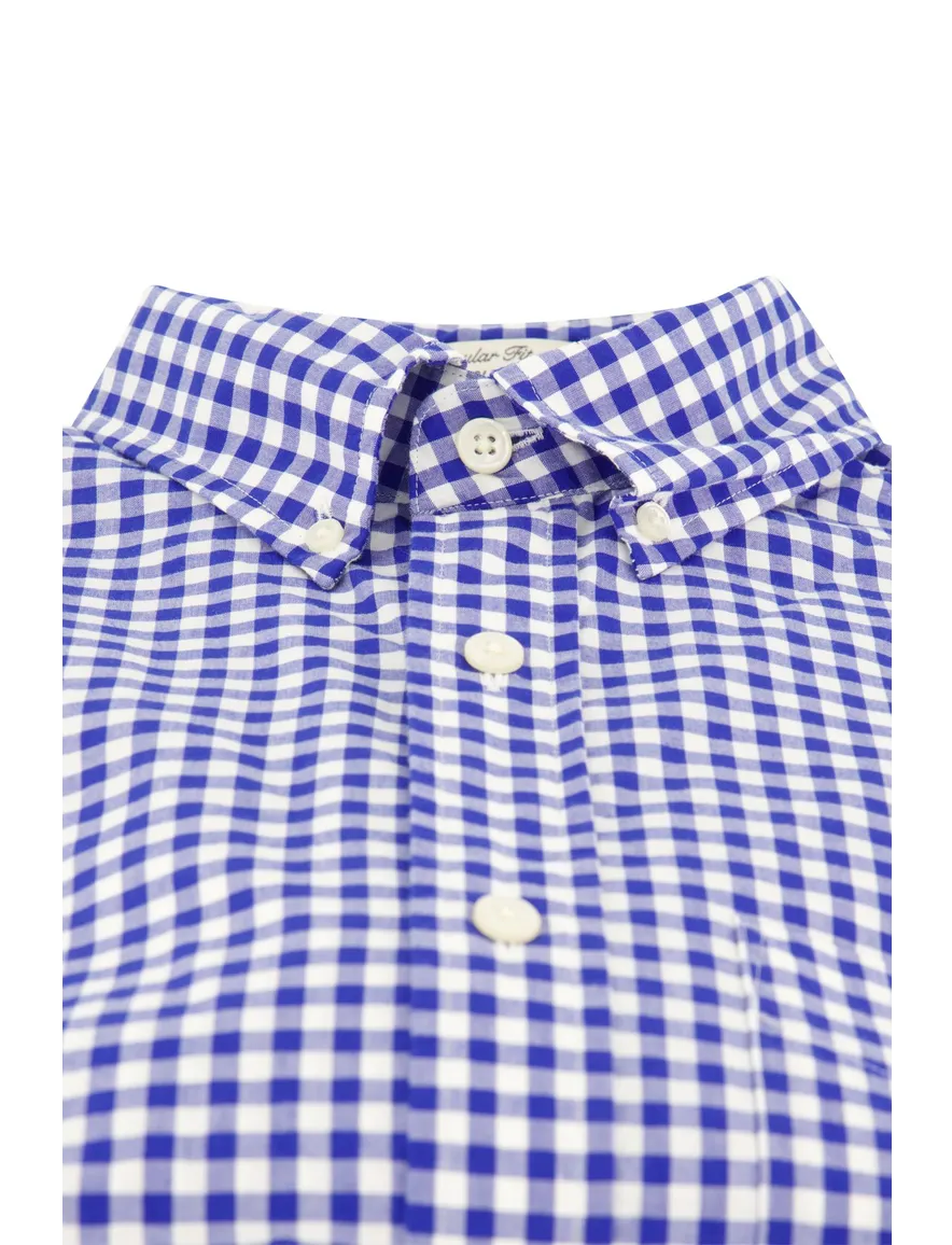 Gant casual geruit overhemd normale fit blauw katoen