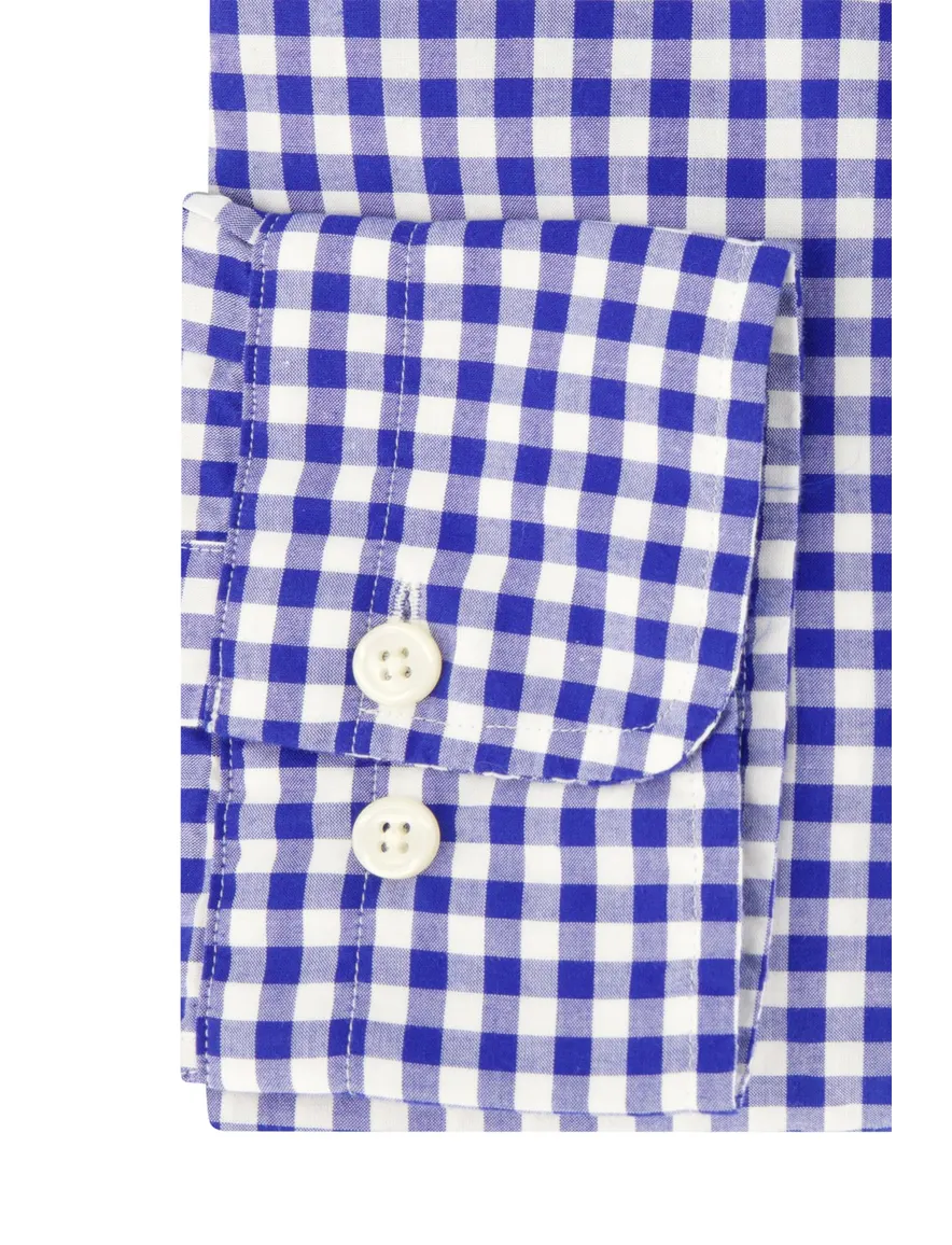 Gant casual geruit overhemd normale fit blauw katoen