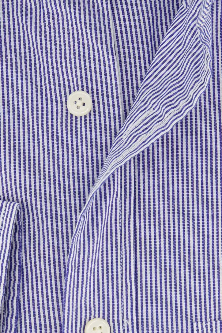 Katoenen Gant casual overhemd normale fit lichtblauw gestreept