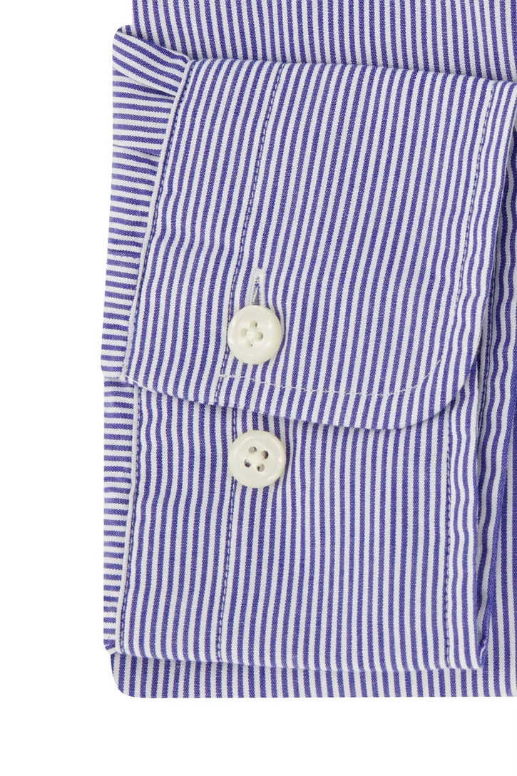 Katoenen Gant casual overhemd normale fit lichtblauw gestreept