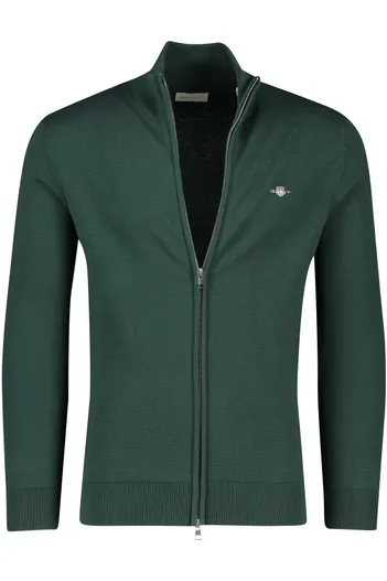Gant Gant vest groen effen