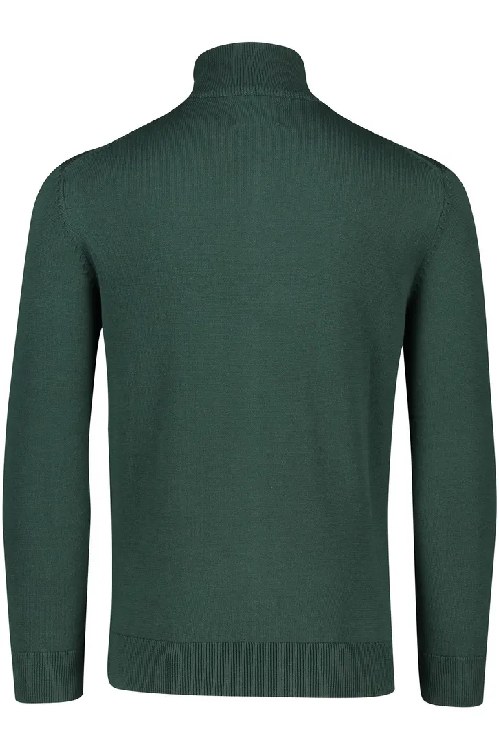 Gant vest groen rits normale fit katoen