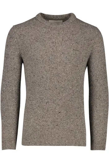 Gant Gant trui ronde hals wol khaki