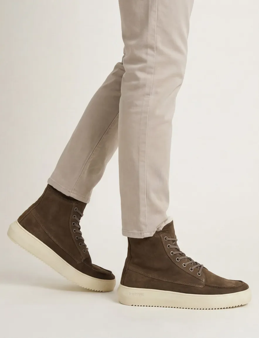 Blackstone sneaker khaki effen