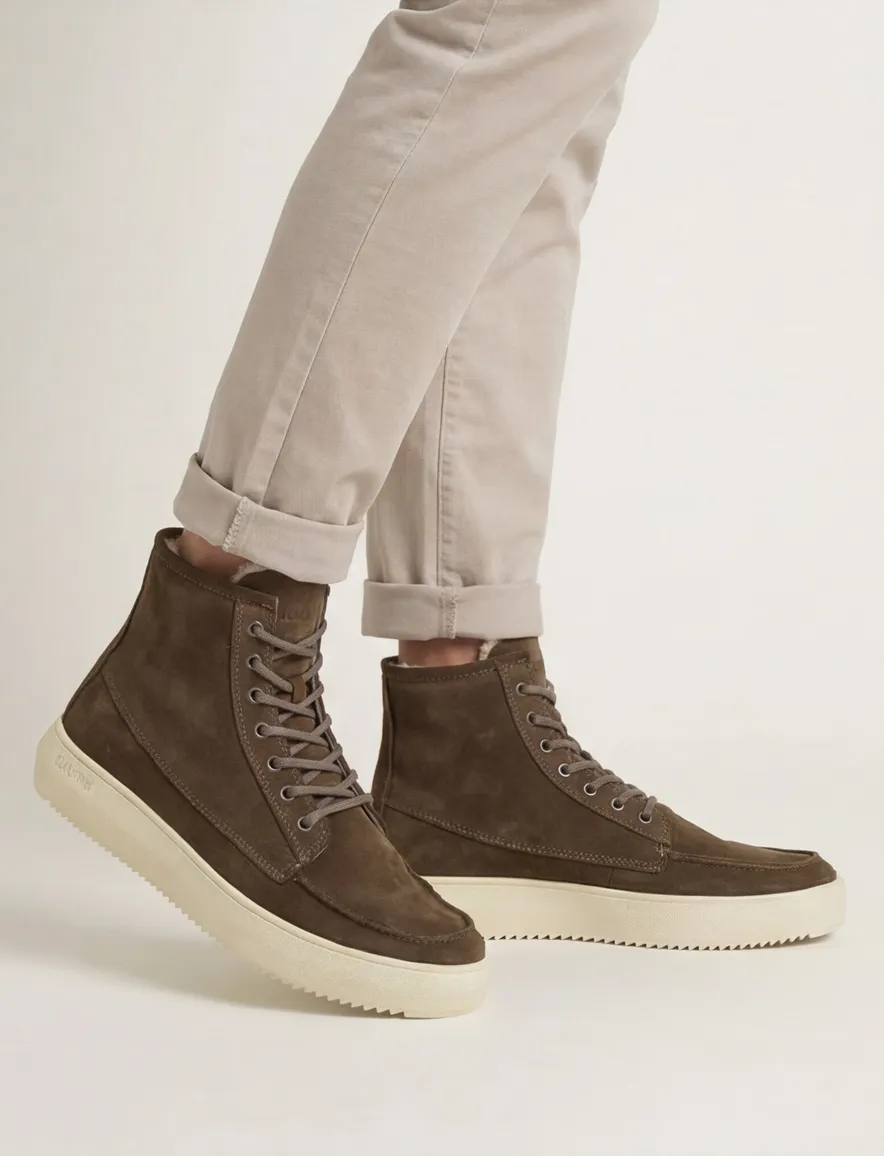 Blackstone sneaker khaki effen