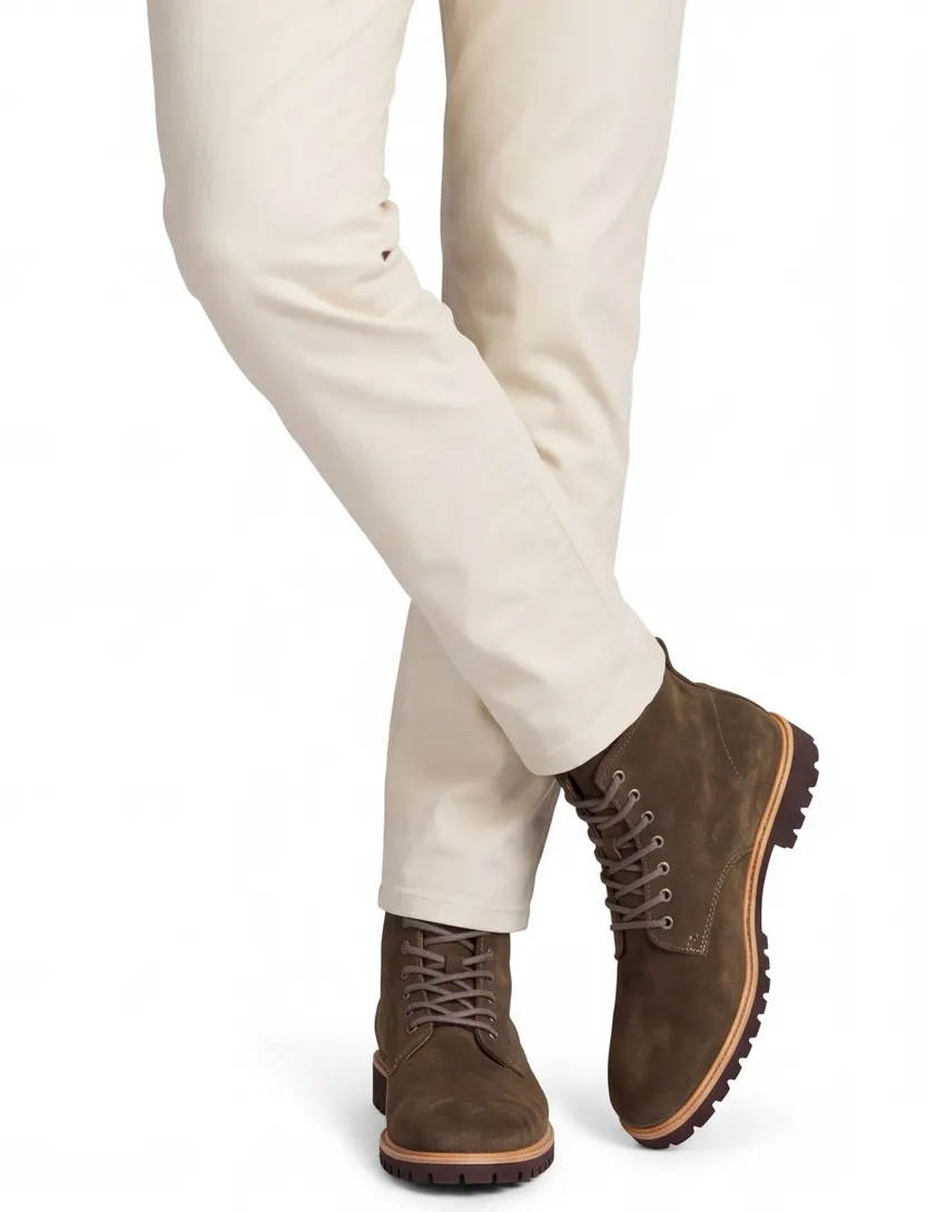 Blackstone boots hoog bruin effen leer veters