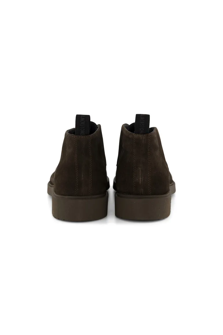 Blackstone sneakers bruin effen leer en rubber