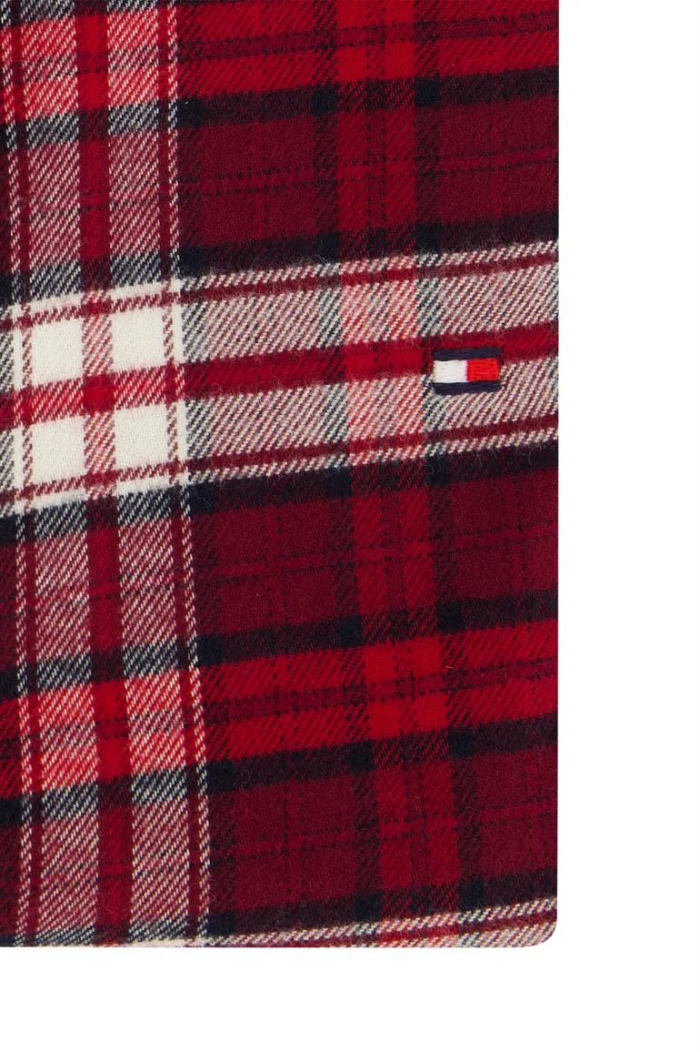 Tommy Hilfiger rood geruite overhemd katoen regular fit