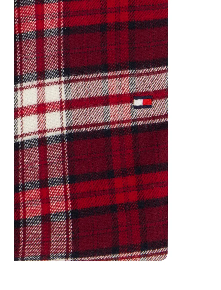 Tommy Hilfiger rood geruite overhemd katoen regular fit