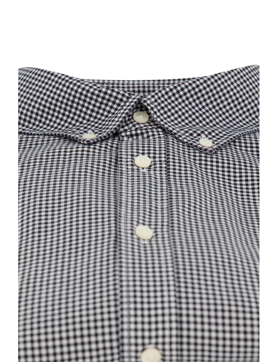 Tommy Hilfiger overhemd zwart geruit regular fit katoen
