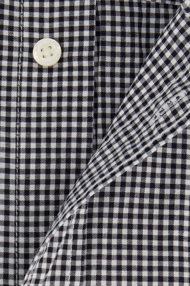 Tommy Hilfiger overhemd katoen regular fit zwart geruit