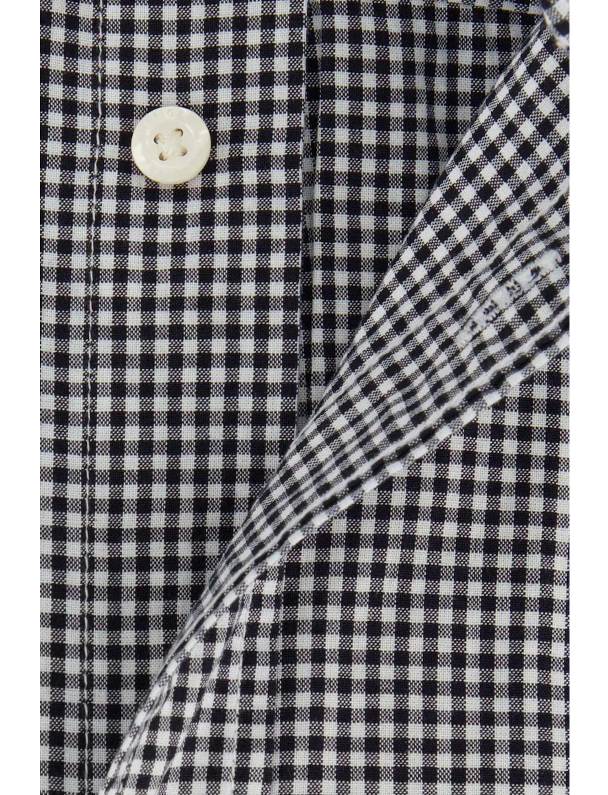 Tommy Hilfiger overhemd zwart geruit regular fit katoen