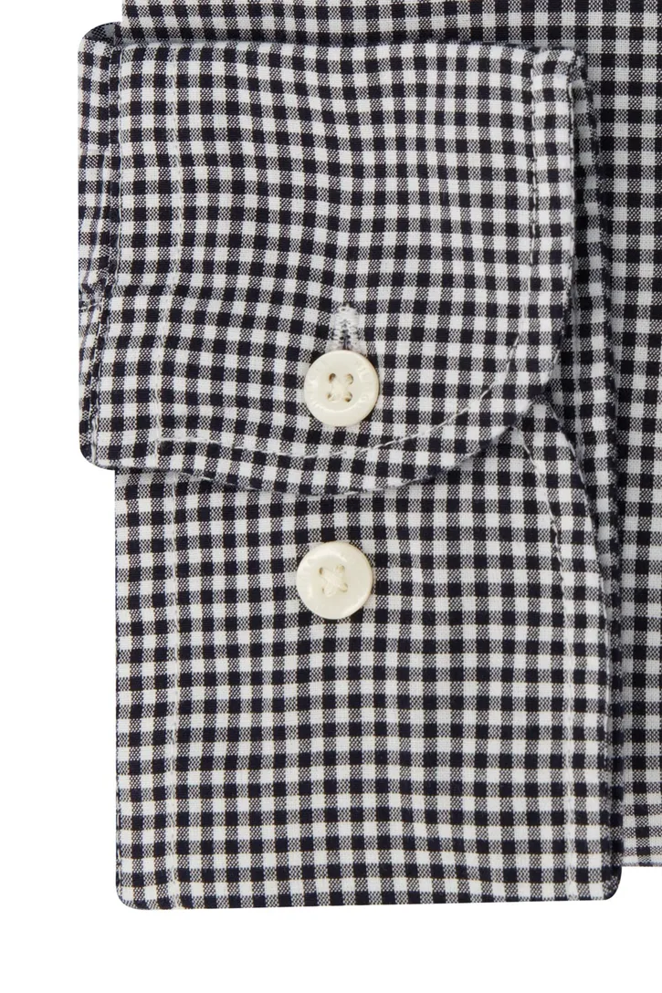 Tommy Hilfiger overhemd katoen regular fit zwart geruit