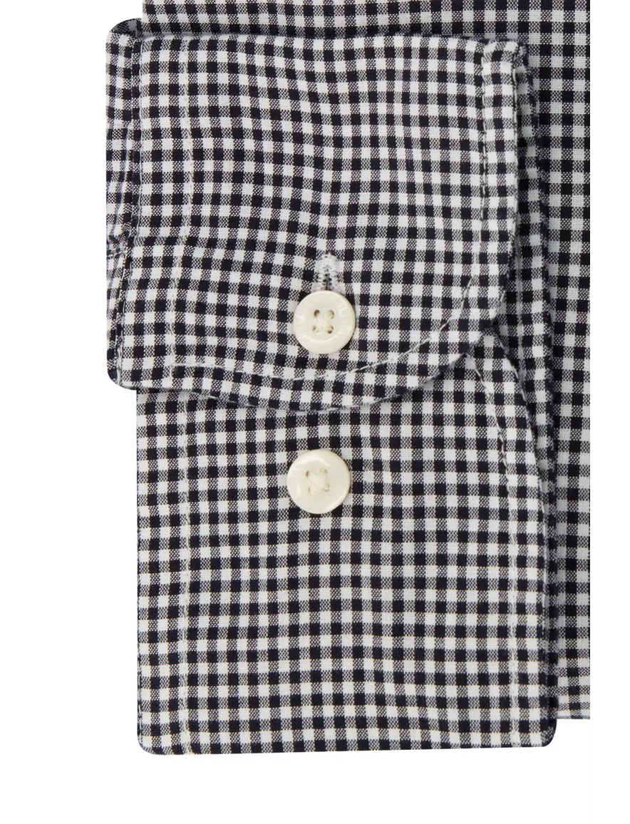 Tommy Hilfiger overhemd zwart geruit regular fit katoen