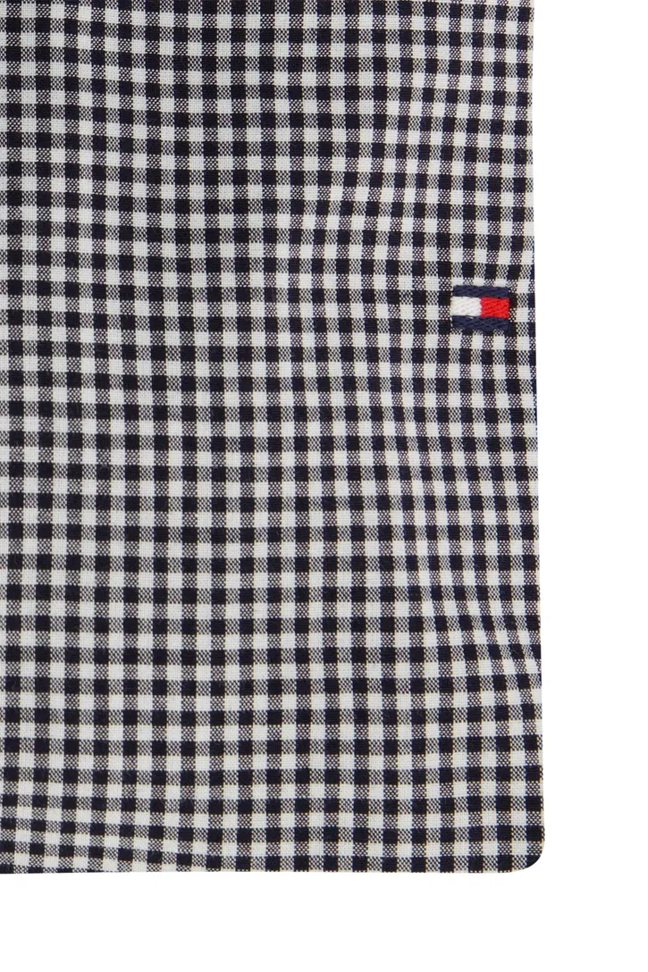 Tommy Hilfiger overhemd katoen regular fit zwart geruit
