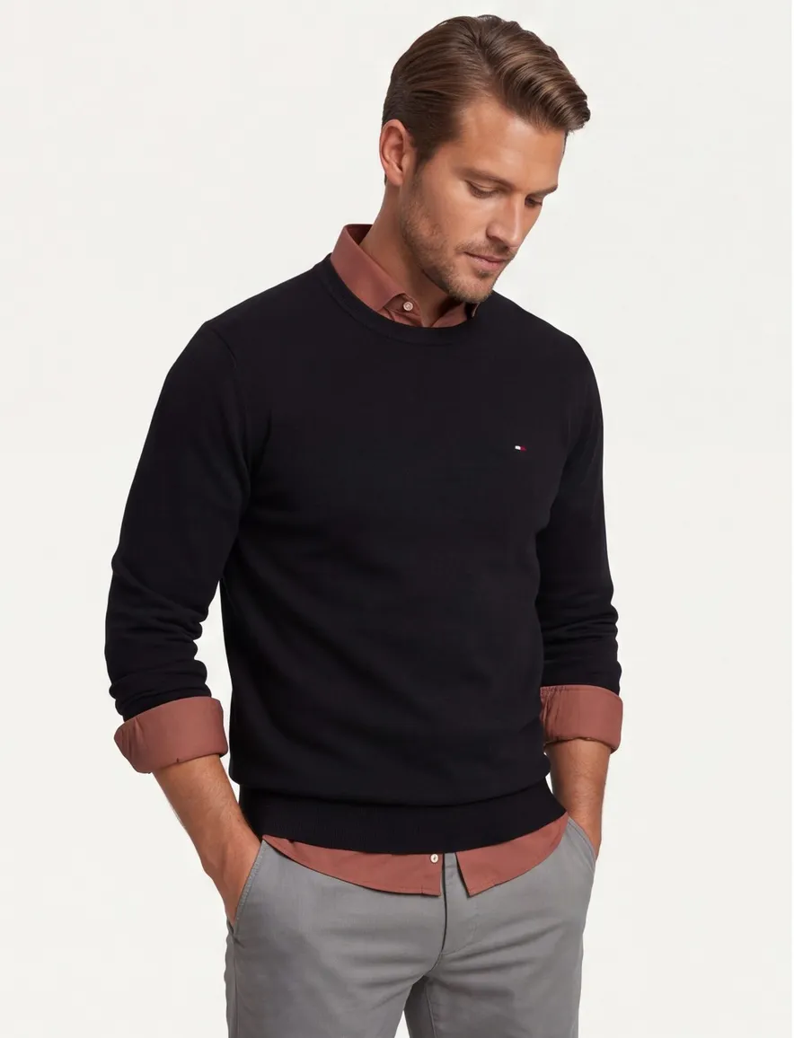 trui zwart Tommy Hilfiger Big & Tall