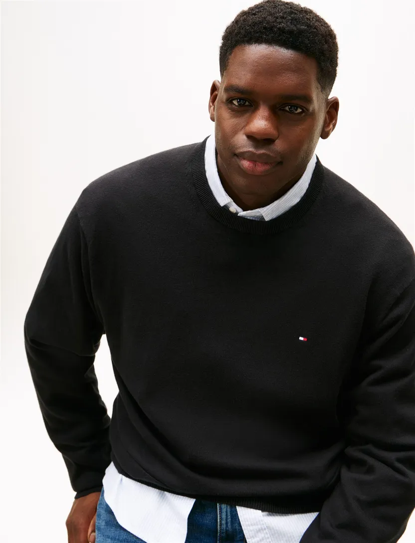 Tommy Hilfiger trui kasjmier zwart big & tall