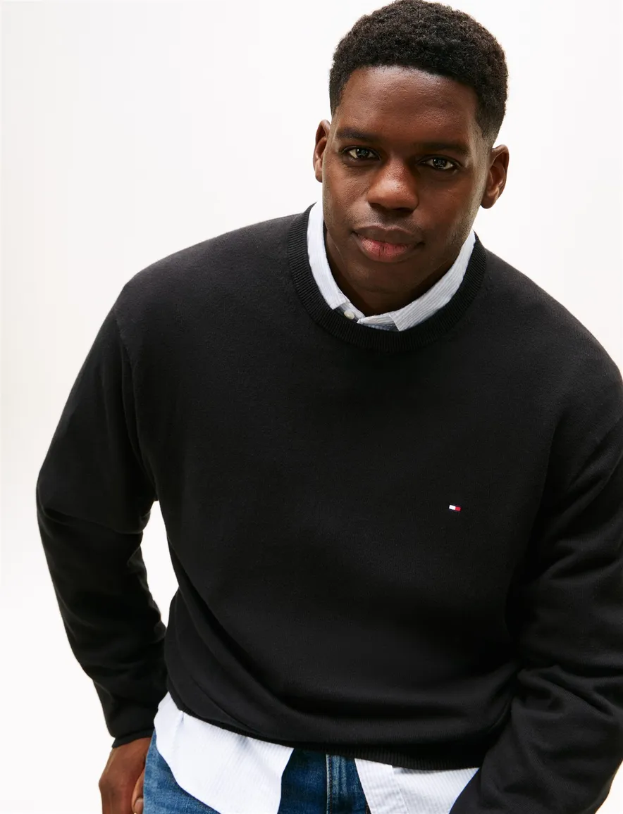 Tommy Hilfiger trui kasjmier zwart big & tall