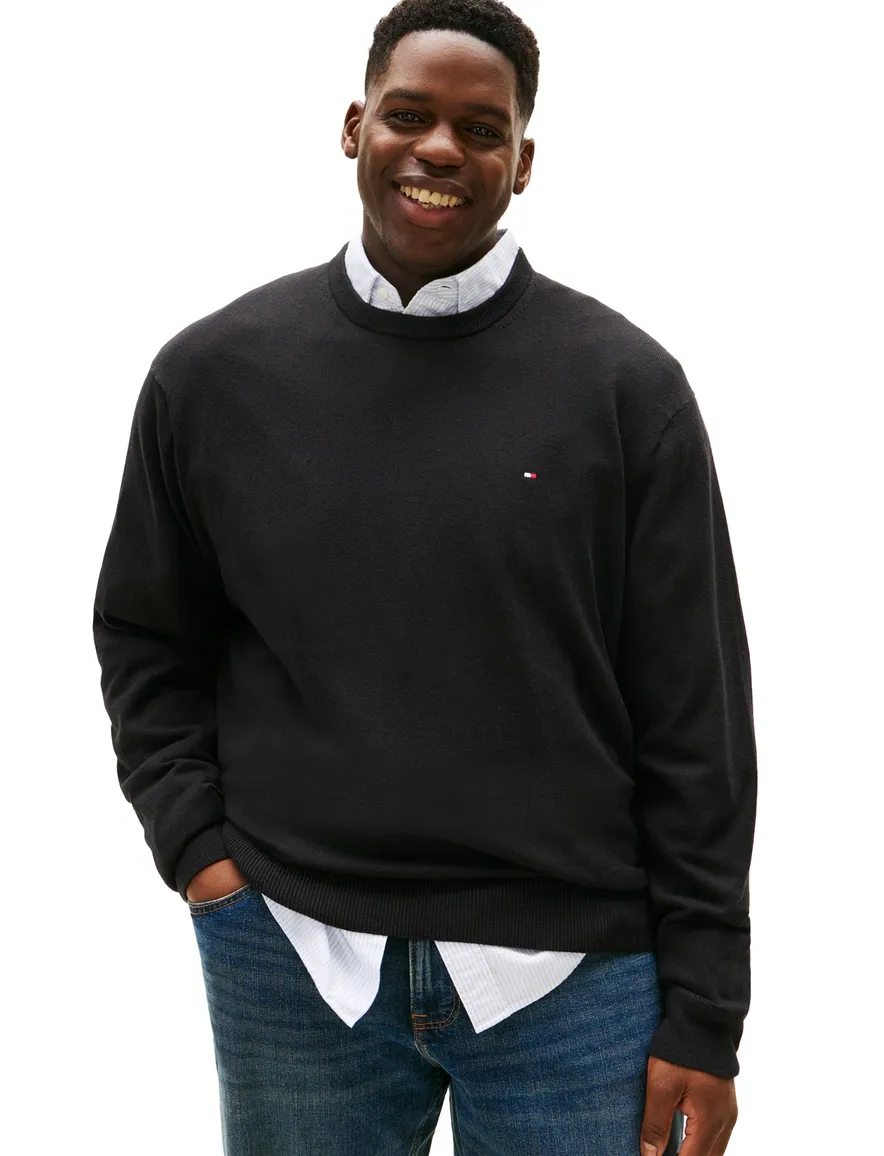 Tommy Hilfiger trui kasjmier zwart big & tall