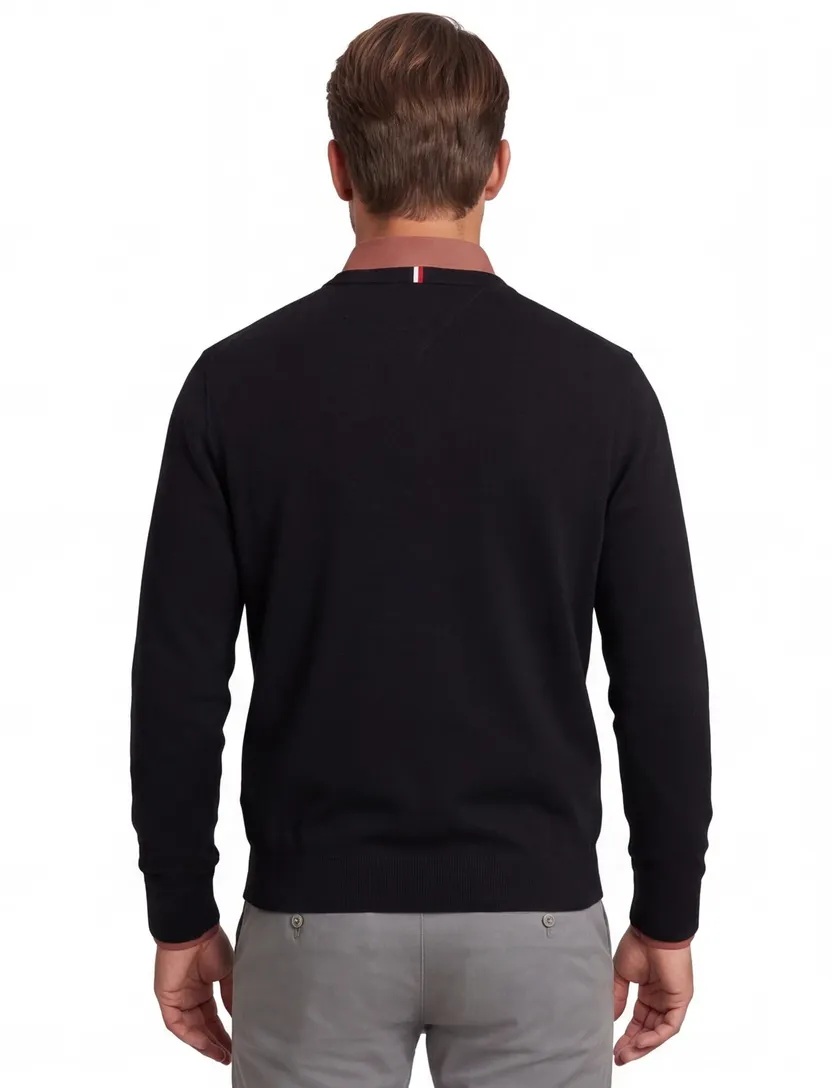 Tommy Hilfiger trui kasjmier zwart big & tall