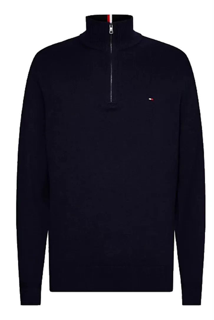 Tommy Hilfiger trui katoen navy Big&Tall normale fit