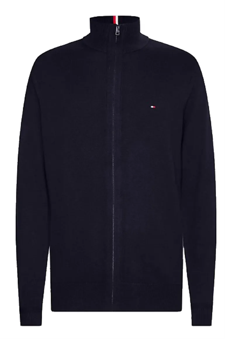 Tommy Hilfiger Big&Tall navy katoenen vest normale fit