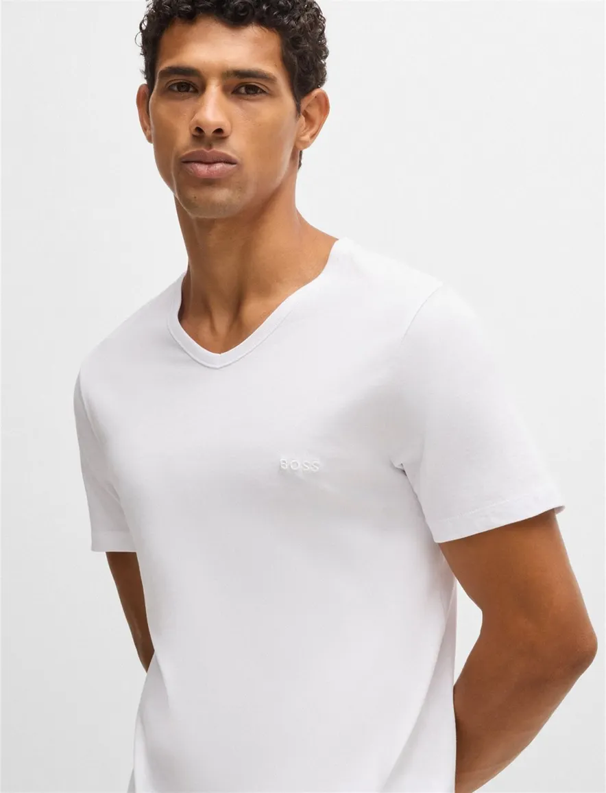 Hugo Boss t-shirt wit katoen