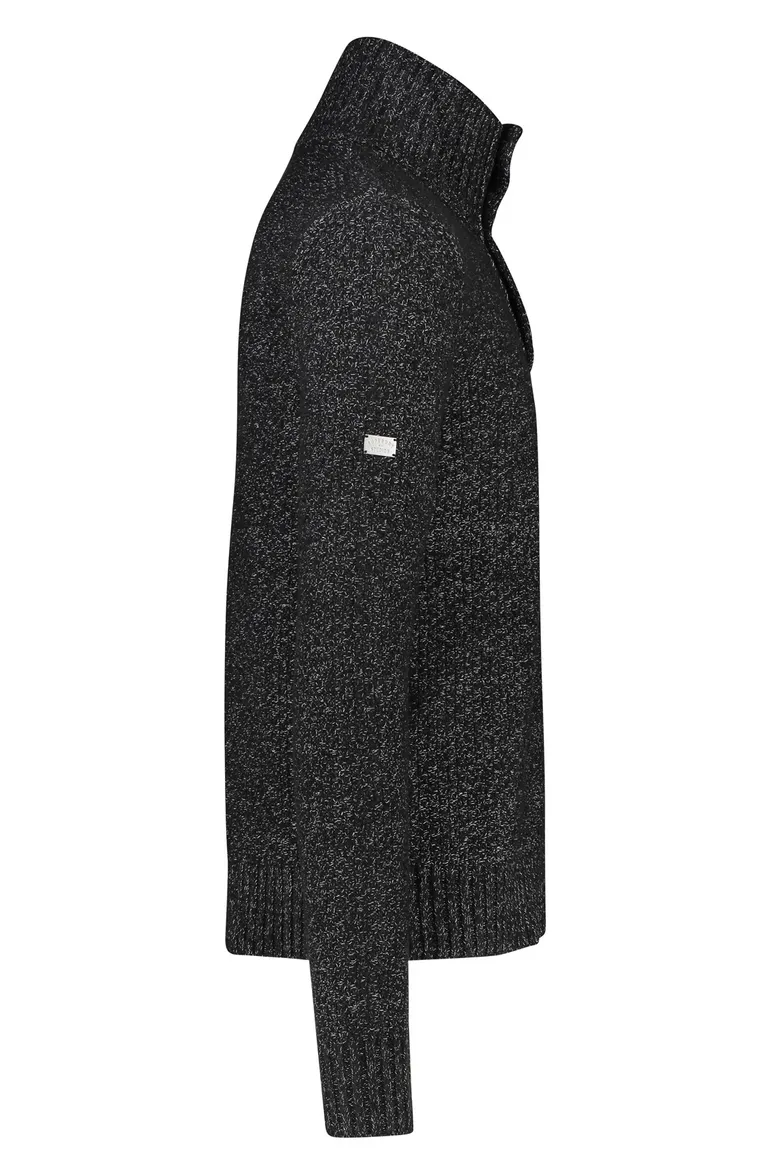 Superdry trui zwart 4-knoops slim fit