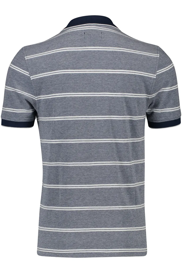 Portofino polo blauw gestreept katoen