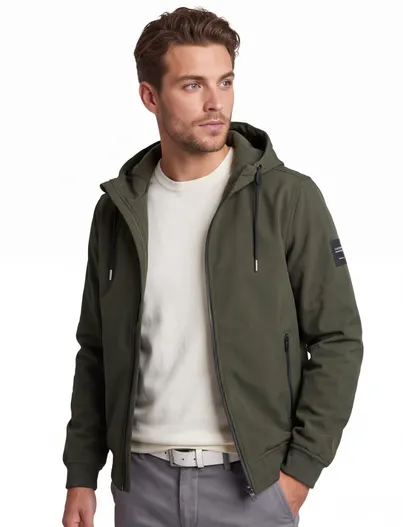 Jack & Jones Jack & Jones tussenjas groen normale fit capuchon