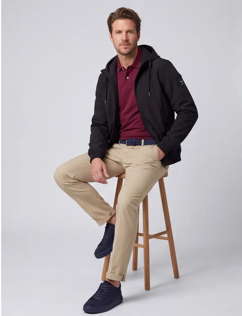 Jack & Jones tussenjas zwart capuchon normale fit